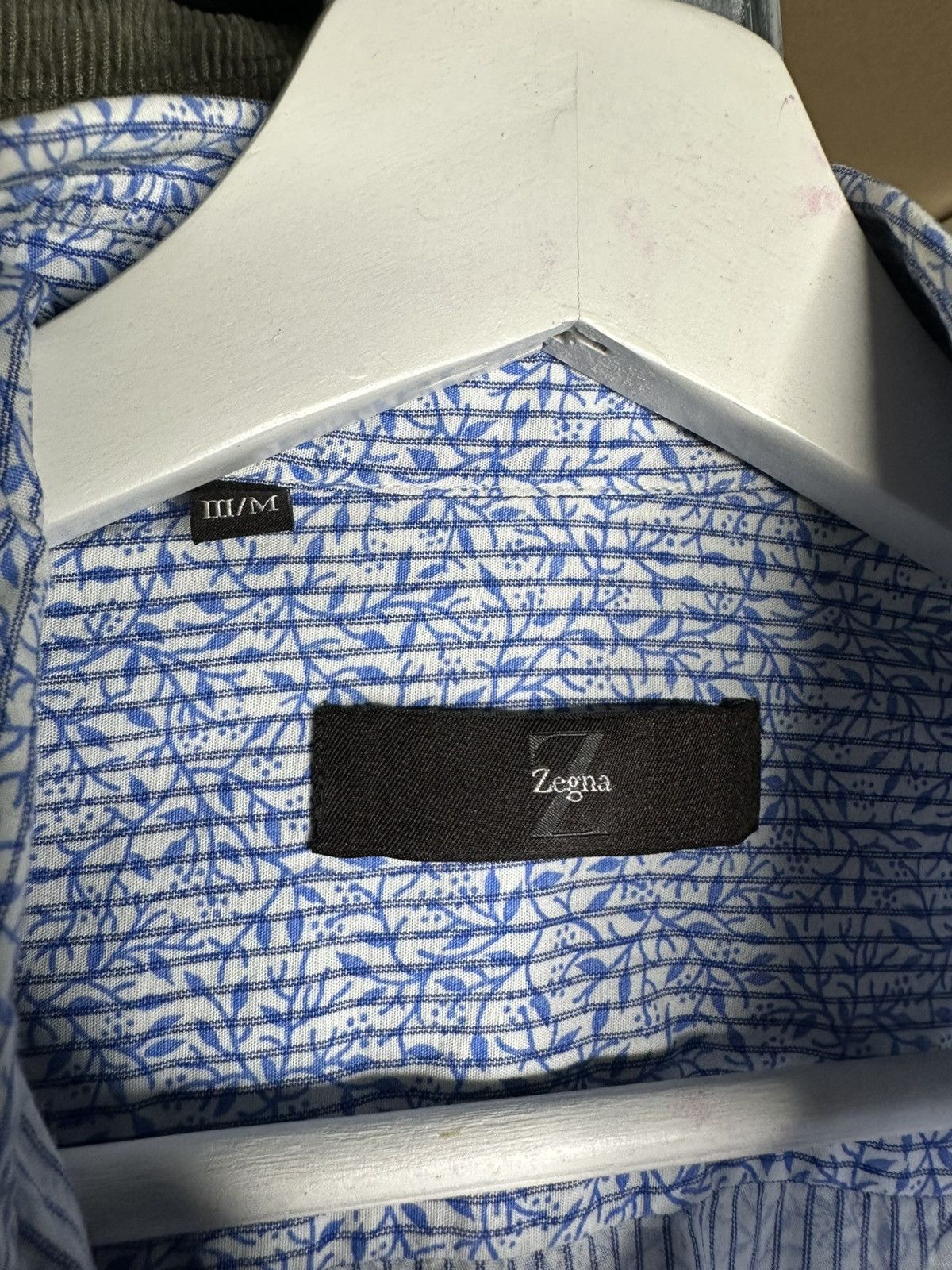 Z Zegna Z Zegna Luxury Pattern Button Up Long Sleeve Shirt Size M Size US M / EU 48-50 / 2 - 5 Thumbnail