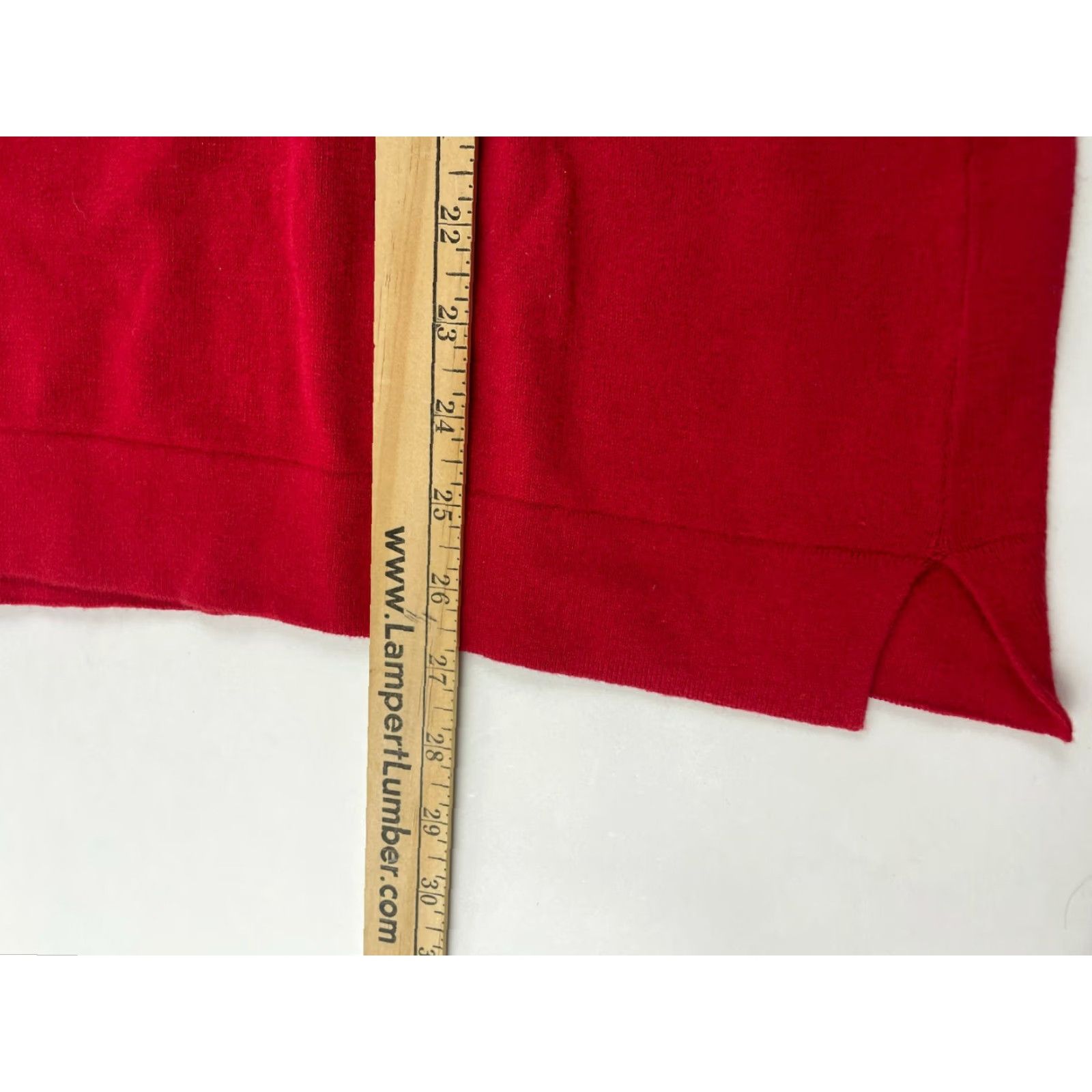 J. Jill J. Jill Sweater Women's Medium Solid Red Pullover Crew Neck Long Sleeve Cotton, Viscose, Nylon Modern Outdoor Breathable Shirt Size M / US 6-8 / IT 42-44 - 6 Thumbnail