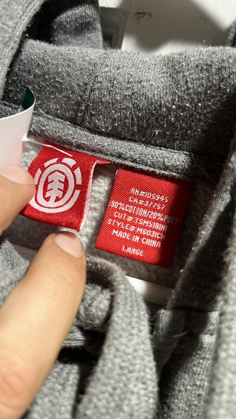 Element × Vintage Grey element zip up hoodie Size US L / EU 52-54 / 3 - 4 Thumbnail