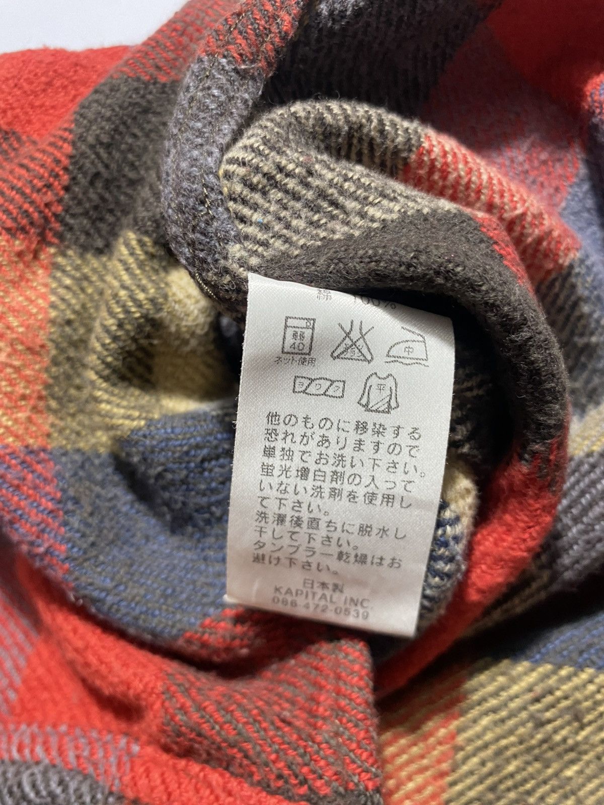 Kapital KAPITAL CHECK ALL OVER PATTERN CONCHO BUTTON SNAP WESTERN Size US M / EU 48-50 / 2 - 7 Thumbnail