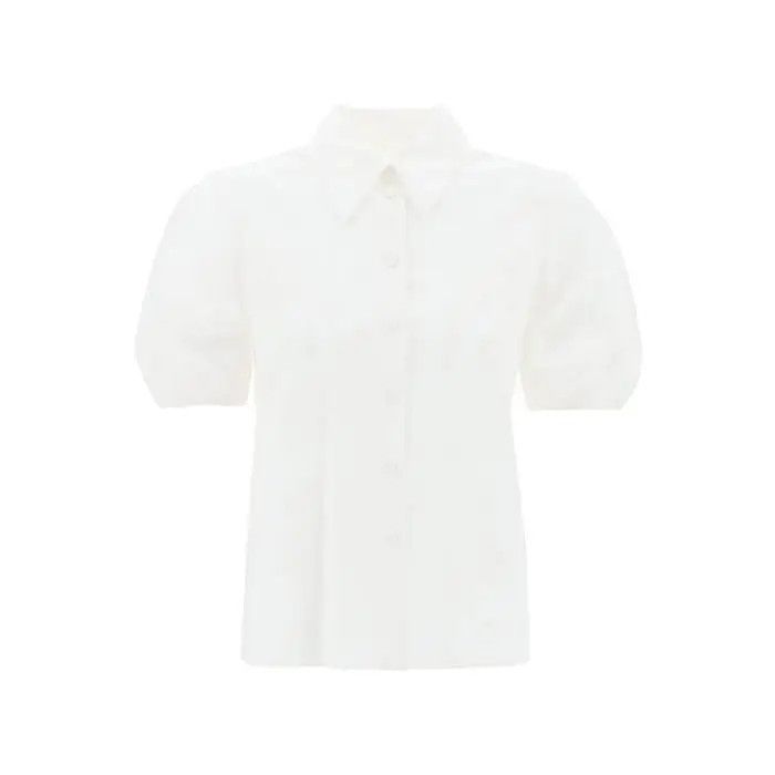 Image of Chloe O1S22I1N0424 Size-Os Embroidered Blouse Sleeves In White, Women's (Size XS)