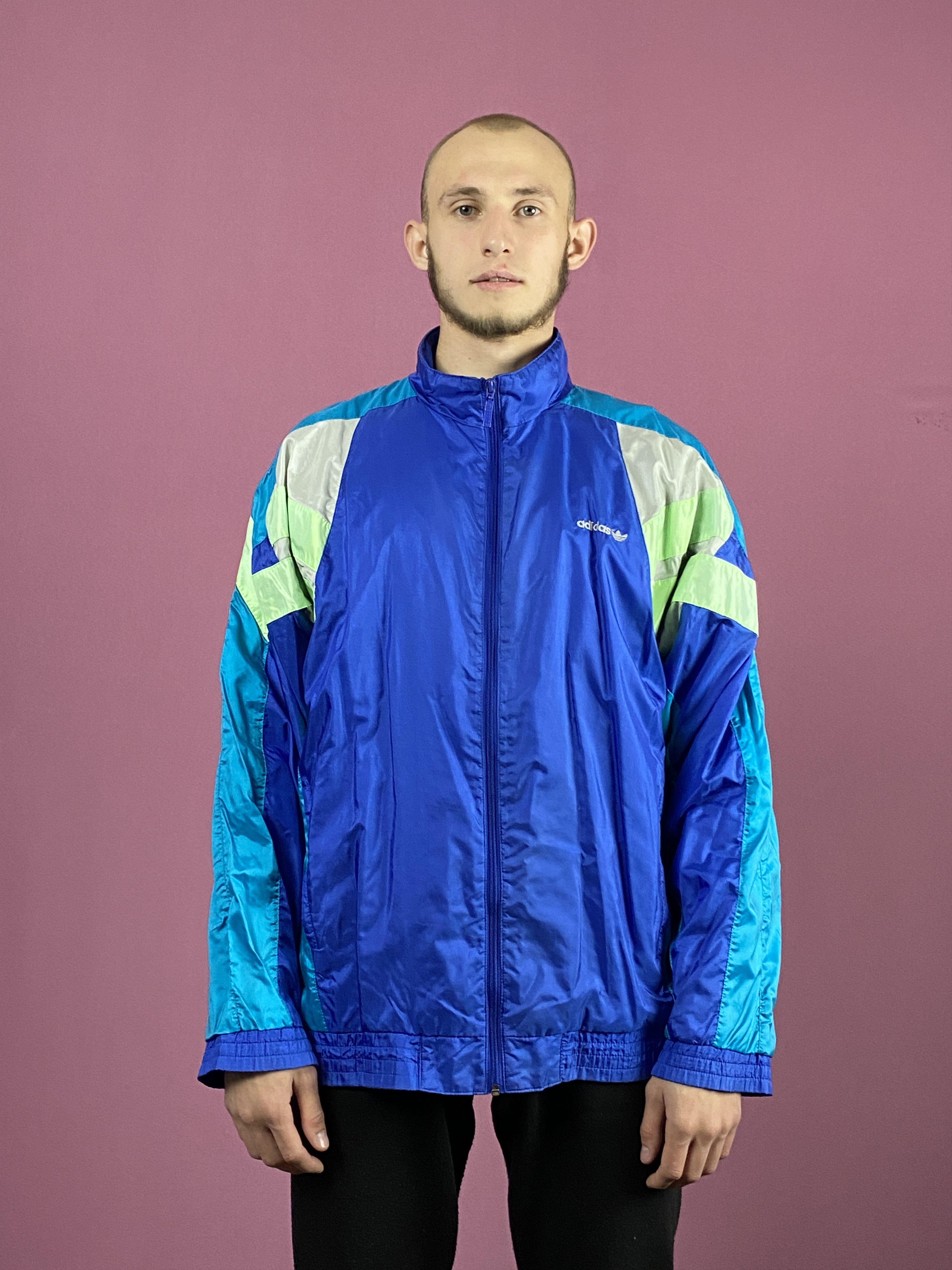 Adidas × Vintage 90s Adidas Vintage Men's Windbreaker Jacket - L Size US L / EU 52-54 / 3 - 1 Thumbnail
