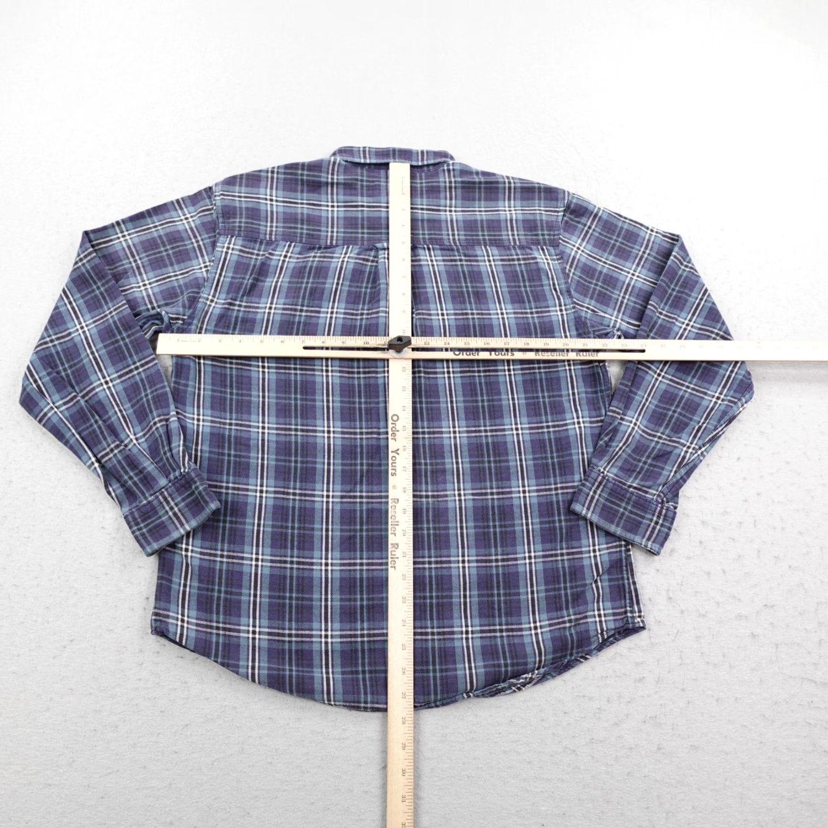 Vintage Woolrich Shirt Mens Medium Blue Plaid Flannel Button Up Work Outdoors Utility Shirt Size US M / EU 48-50 / 2 - 5 Thumbnail