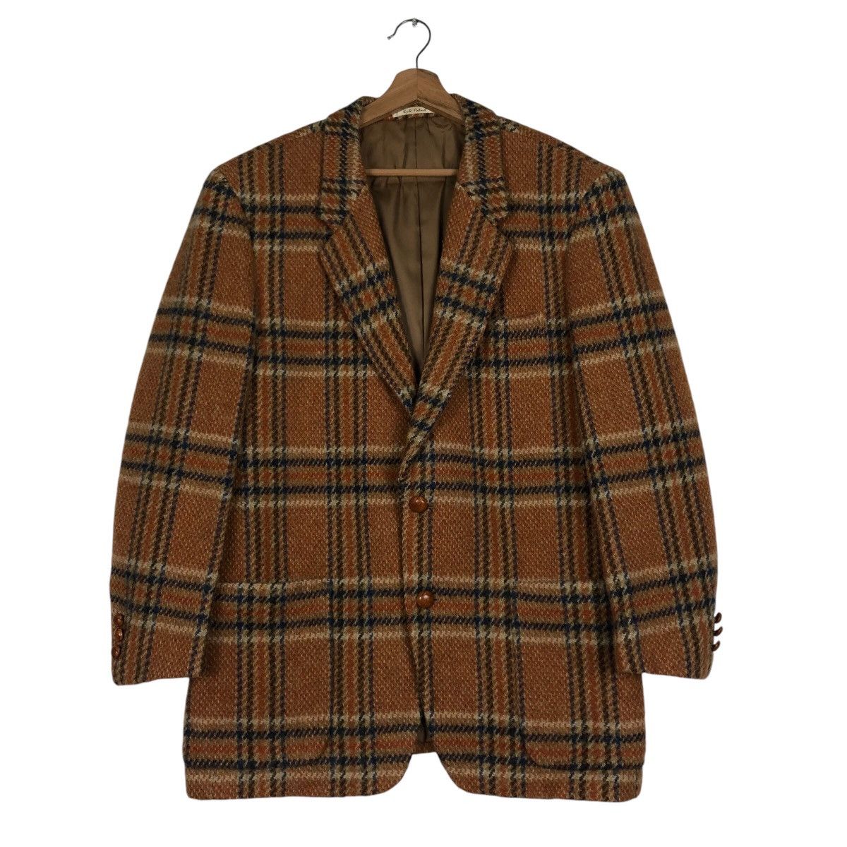 Japanese Brand 📌Vintage Wool Coats Jacket Karl Helmut Tartan Design Size US L / EU 52-54 / 3 - 2 Thumbnail