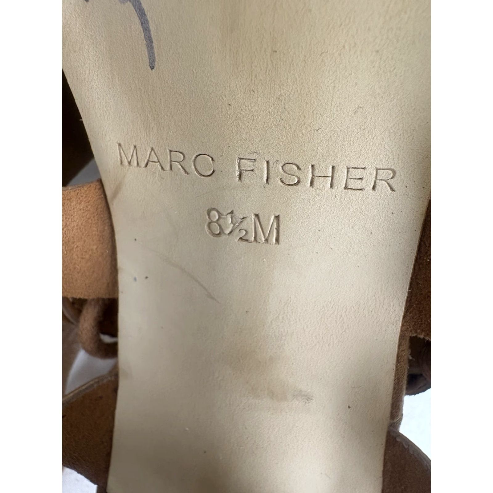 Marc Fisher Marc Fisher Patsey Women's Suede Gladiator Block Heels Size 8.5M Open Toe City Bohemian Size US 9 / IT 39 - 8 Thumbnail
