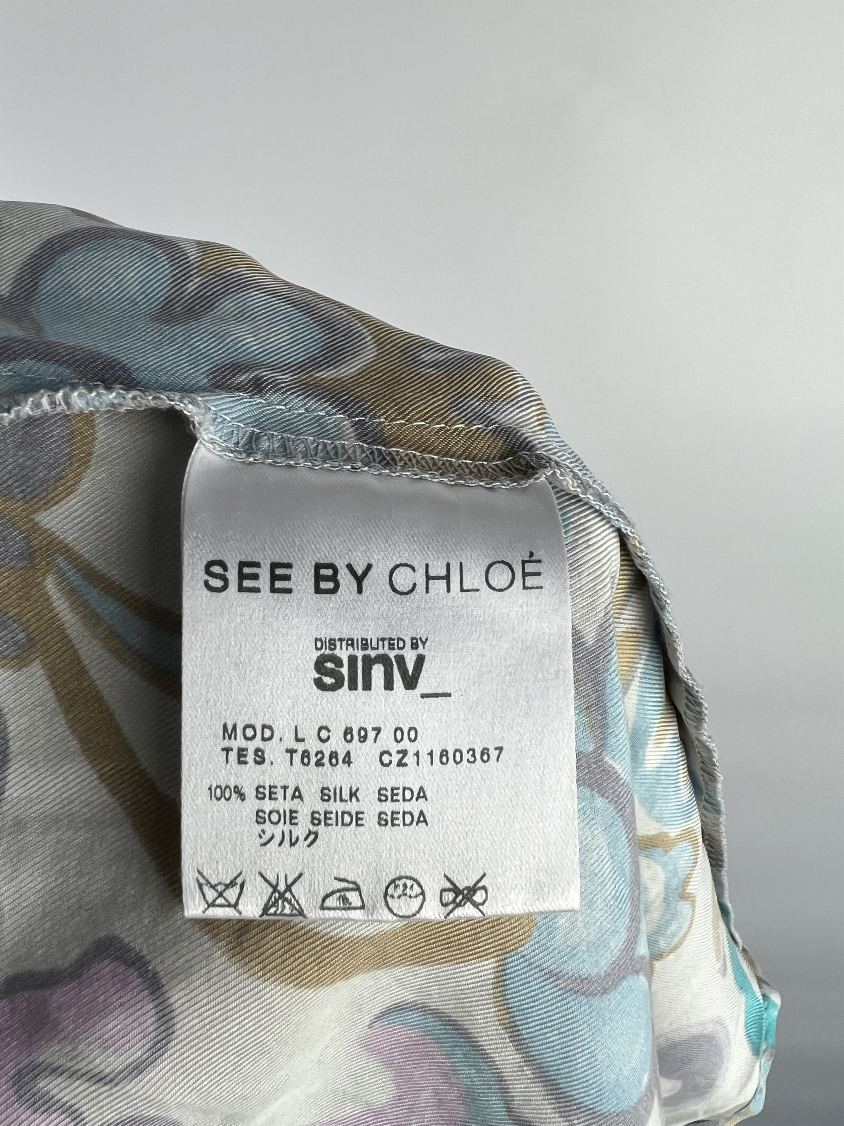 Chloe × See by Chloe See by Chloe Multicolor 100% Silk Blouse Size IT42 US6 Size M / US 6-8 / IT 42-44 - 11 Thumbnail