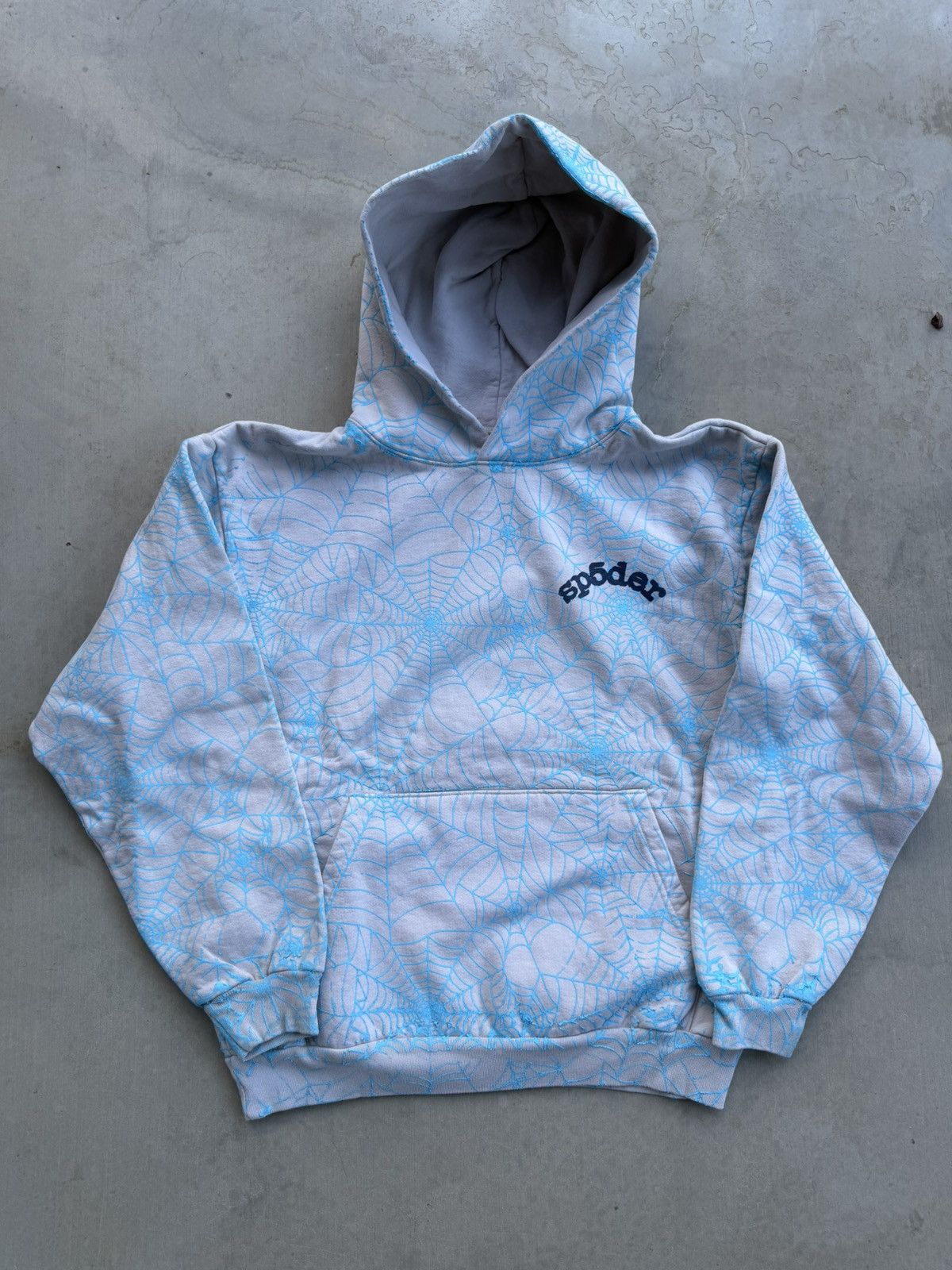 Sp5der Sp5der AOP Web Hoodie Heather Grey Size Medium New Authentic Size US M / EU 48-50 / 2 - 1 Thumbnail
