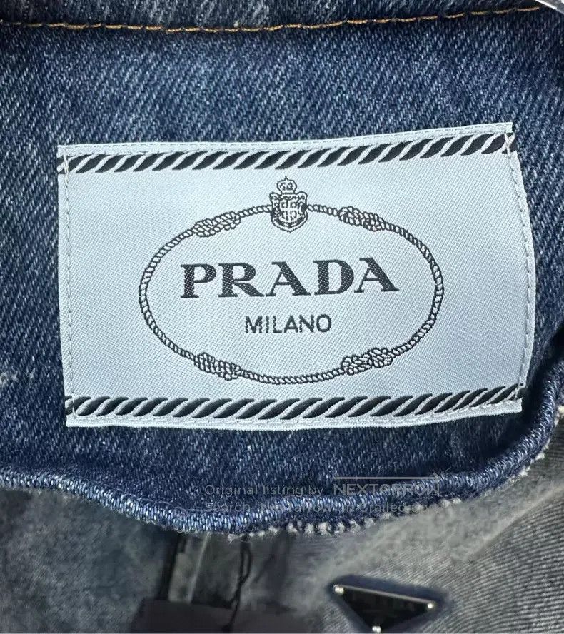 Prada Prada Blue classic triangle logo denim jacket Size XS / US 0-2 / IT 36-38 - 4 Thumbnail