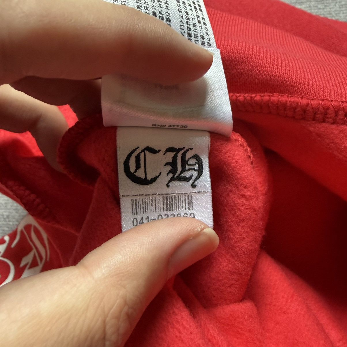 Chrome Hearts Chrome Hearts Red Scroll Logo Hoodie Size US L / EU 52-54 / 3 - 6 Thumbnail