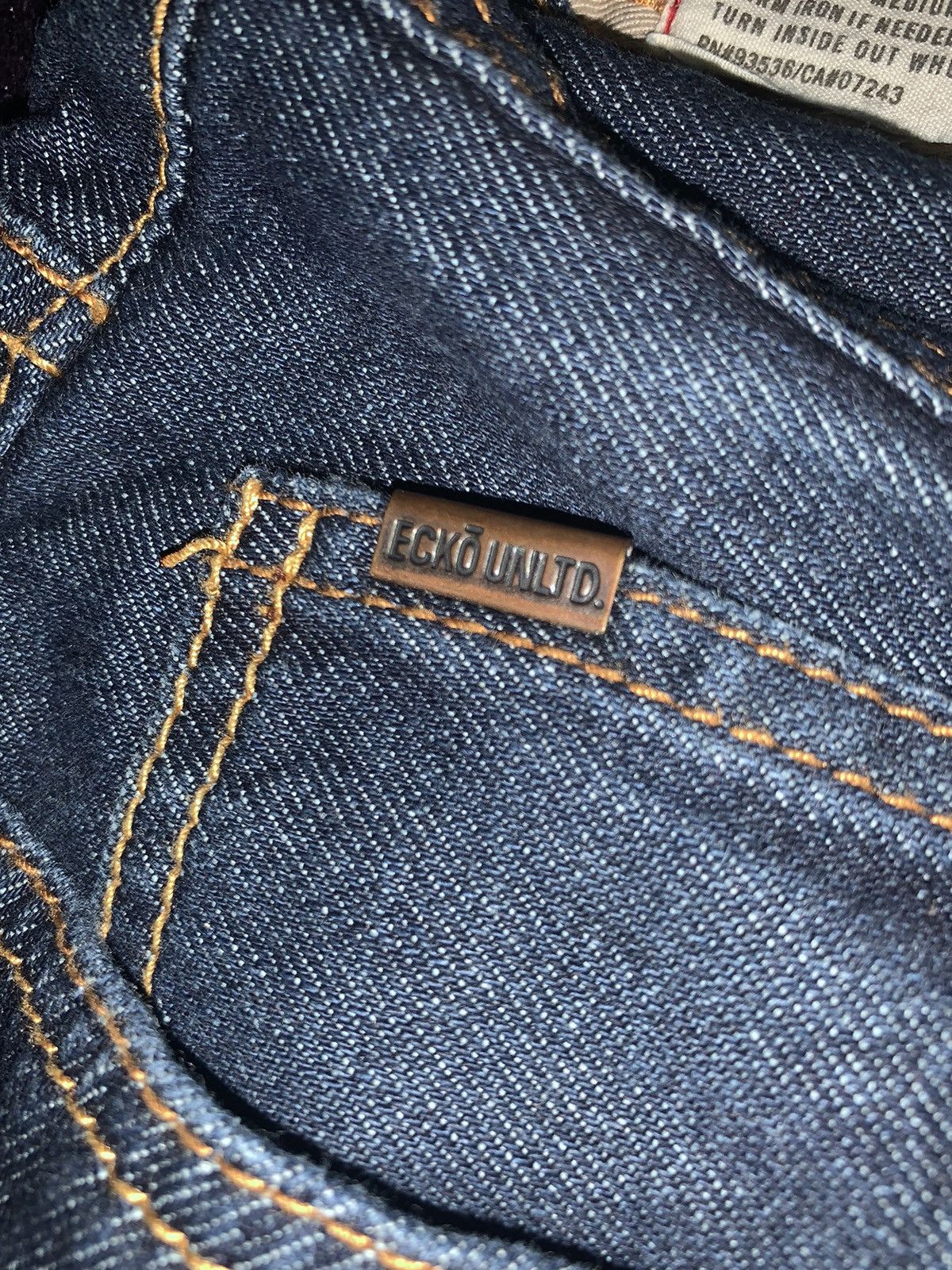 Ecko Unltd. × Vintage Ecko Unltd. Dark Blue Jeans with gold accents Size US 34 / EU 50 - 5 Thumbnail
