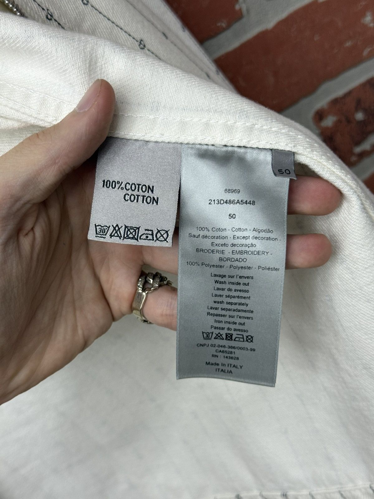 Dior Dior Valentine Striped Denim Jacket Size (50) White RARE Size US L / EU 52-54 / 3 - 16 Thumbnail