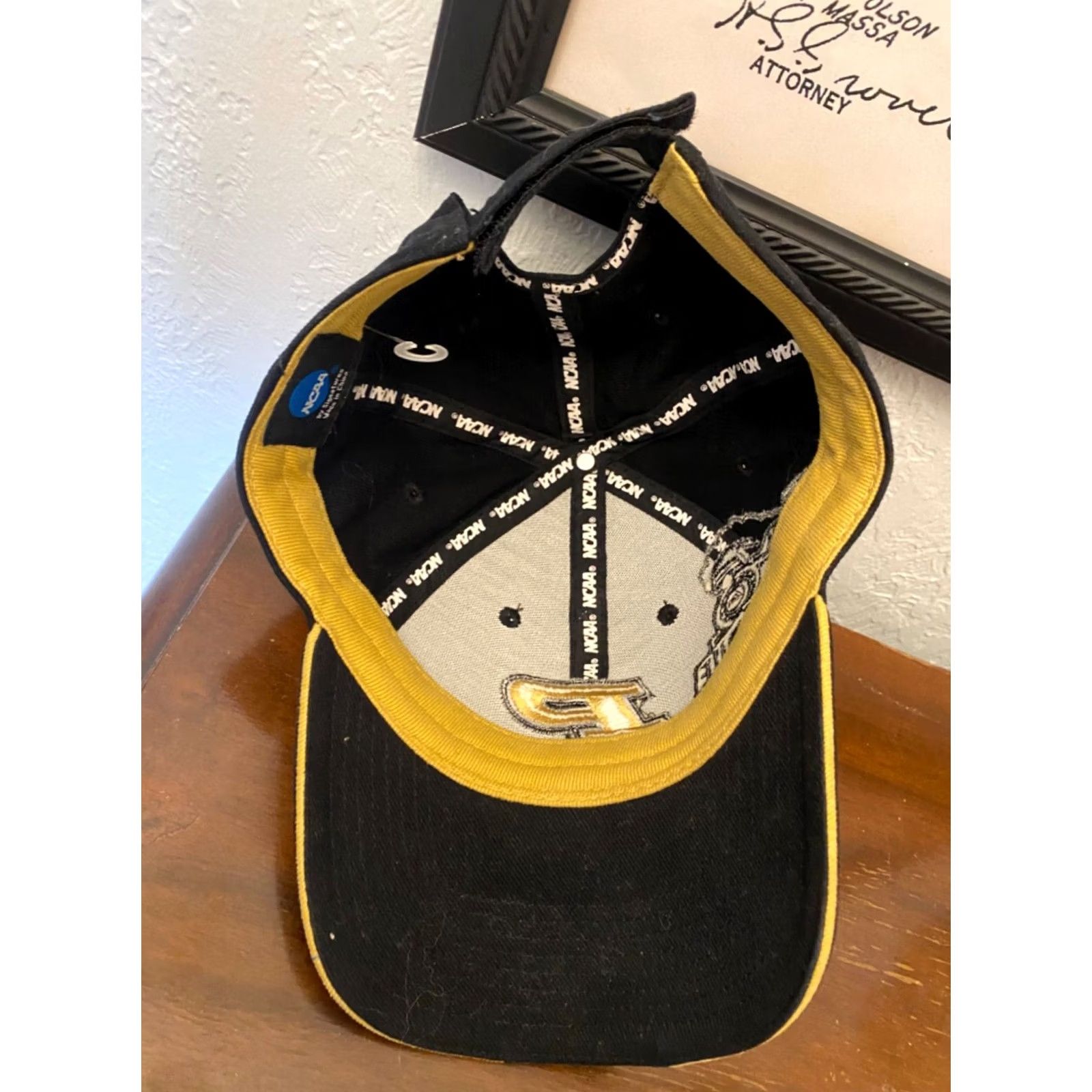 NCAA Purdue Boilermakers Hat Adjustable Black NCAA Mens One Size Black Sports Baseball Cap Polo? Size ONE SIZE - 4 Thumbnail
