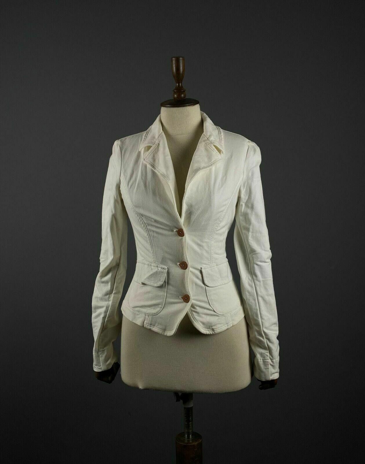 Designer Ladies Weekend Max Mara White Blazer Jacket Size S Size S / US 4 / IT 40 - 1 Thumbnail