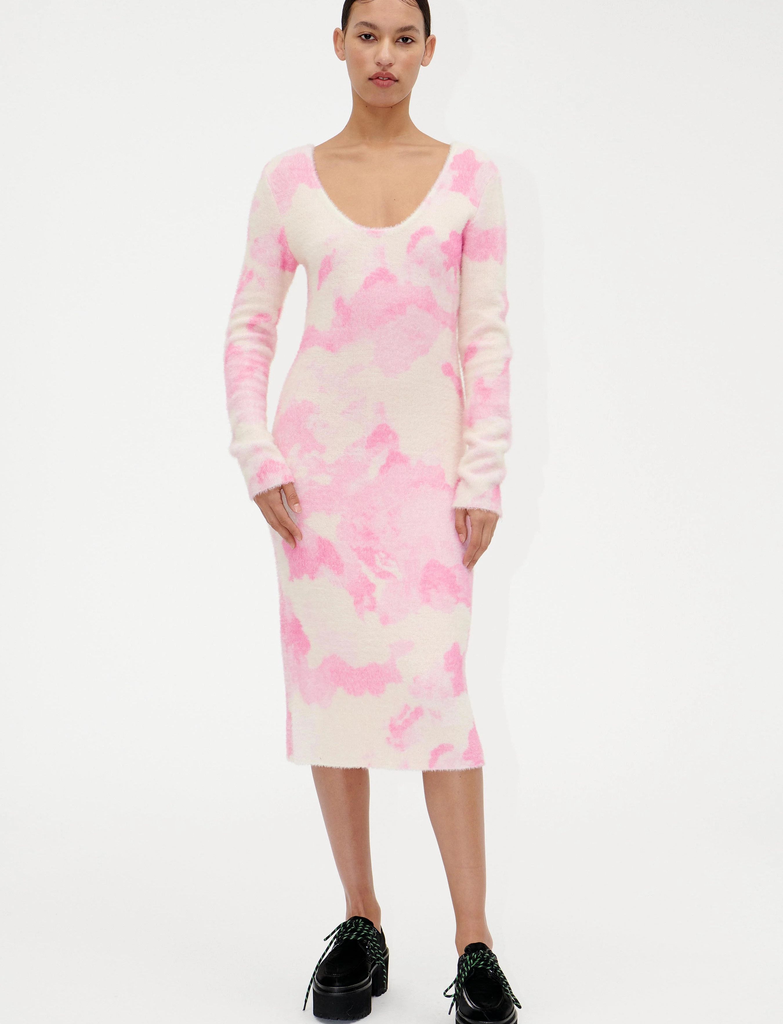 Stine Goya Stine Goya Hella 1656 Printed Fluffy Knit Dress Size M / US 6-8 / IT 42-44 - 1 Thumbnail