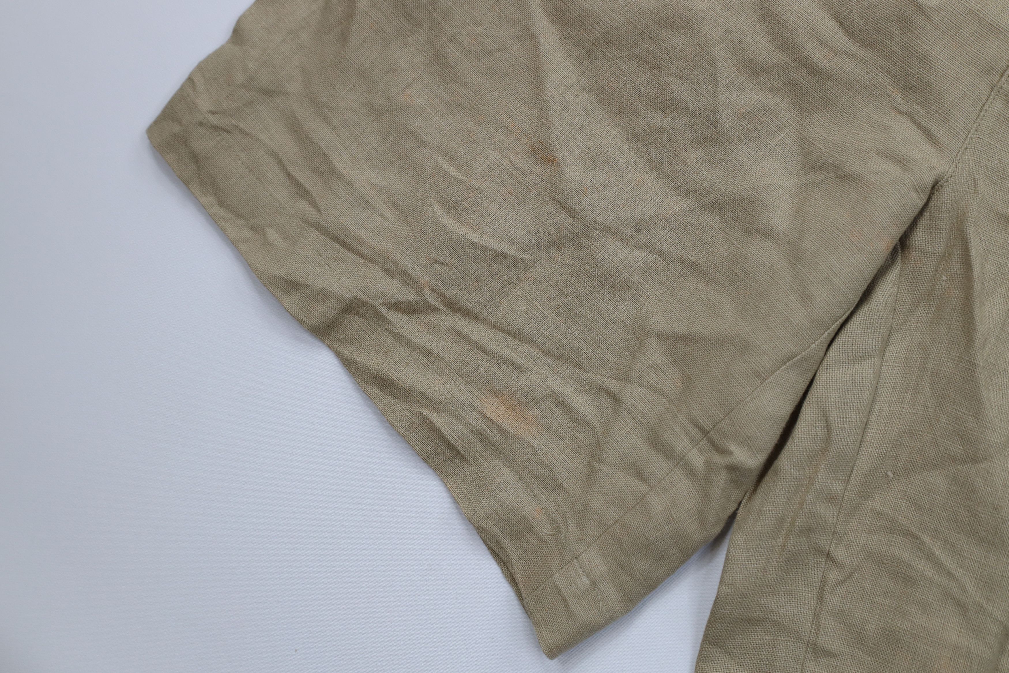 Ralph Lauren Vintage 90s Ralph Lauren Linen Above Knee Chino Shorts Beige Size US 32 / EU 48 - 6 Thumbnail