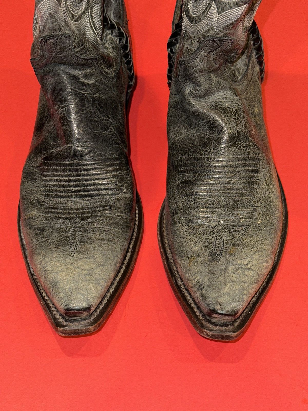 Lucchese Lucchese 1883 Jesse Black Road Calf Snip Toe Western Boots 9 Size US 9 / EU 42 - 2 Thumbnail