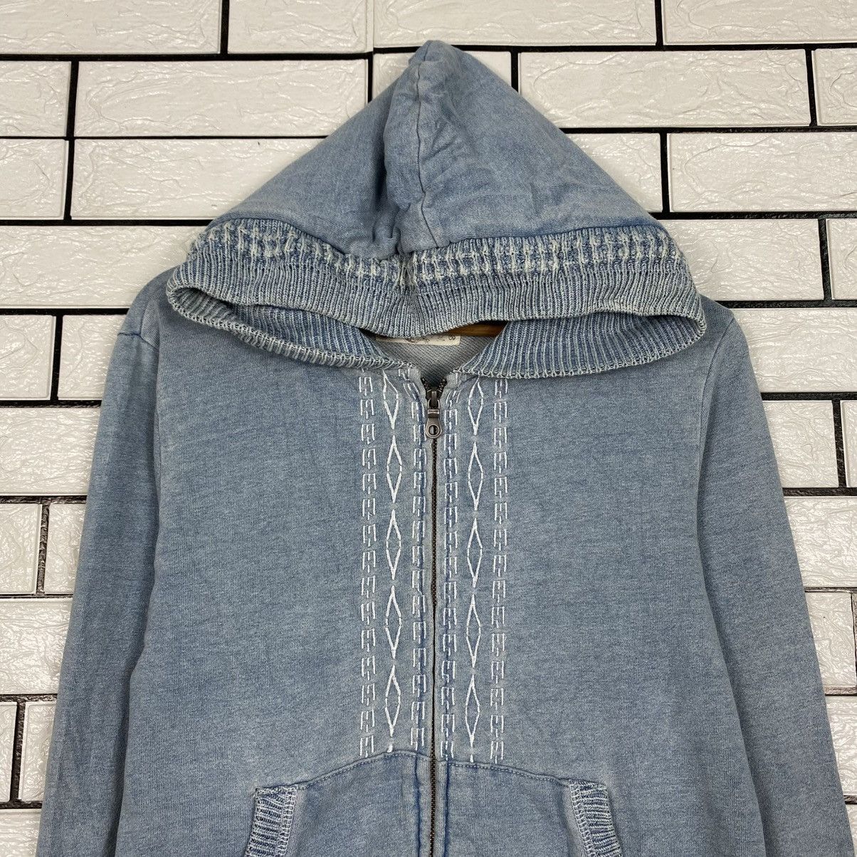 Japanese Brand Indigo Zipper Denim Sweater Japan Issey Miyake Size US M / EU 48-50 / 2 - 4 Thumbnail