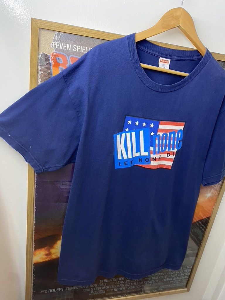 Supreme SS2008 Supreme Kill None Let None Die USA Flag T Shirt Size US XL / EU 56 / 4 - 5 Thumbnail