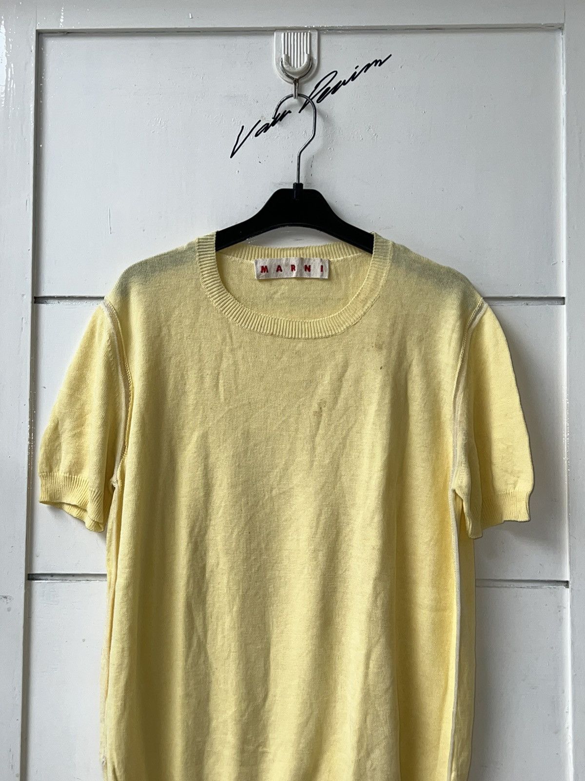 Marni MARNI Yellow Knit T-shirt Size US S / EU 44-46 / 1 - 10 Thumbnail