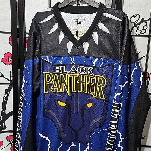 Other Black Panther Wakanda Hockey Jersey Size XL NWT Size US XL / EU 56 / 4 - 2 Thumbnail