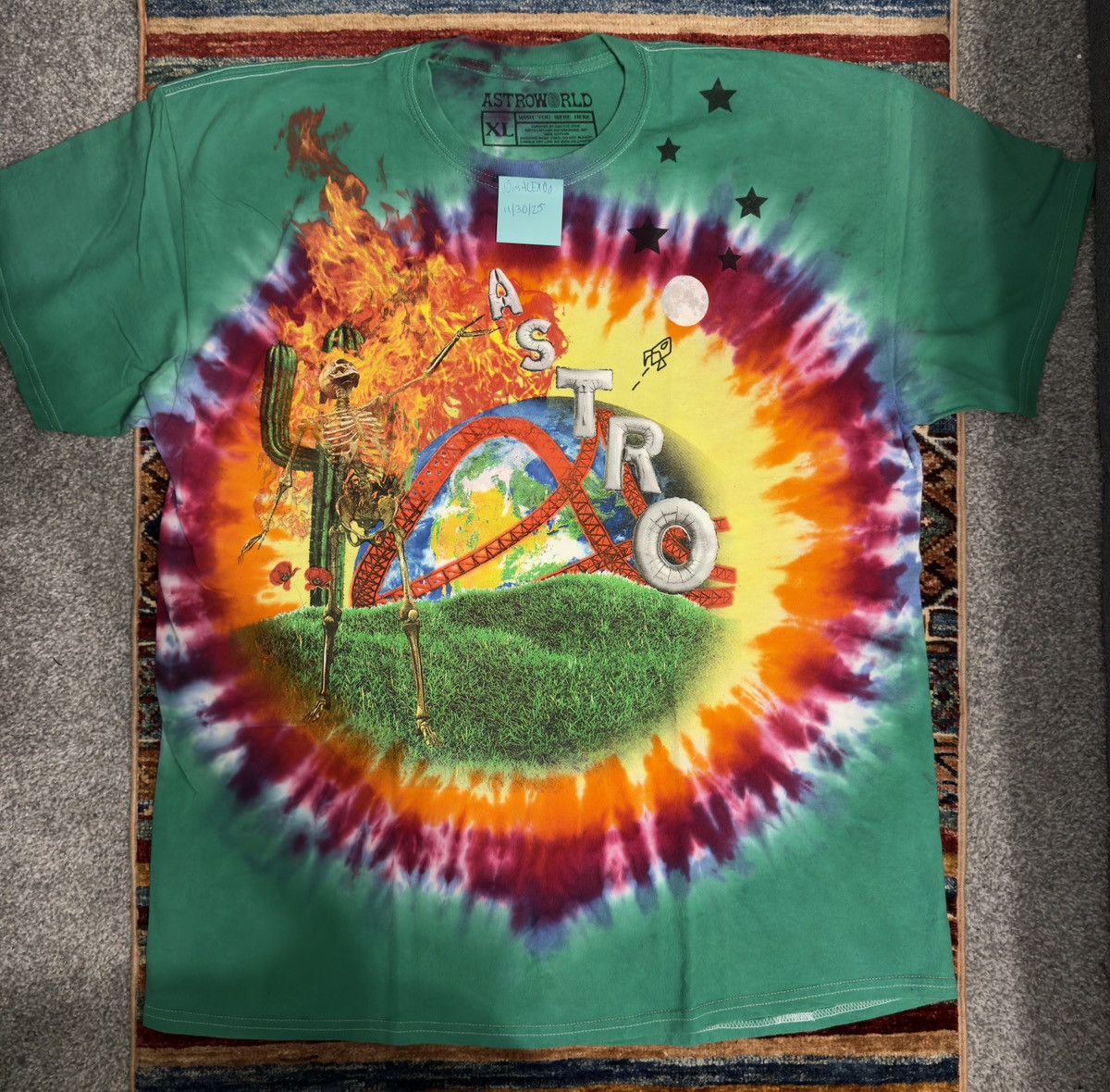 Travis Scott tie-dye Astroworld Tee