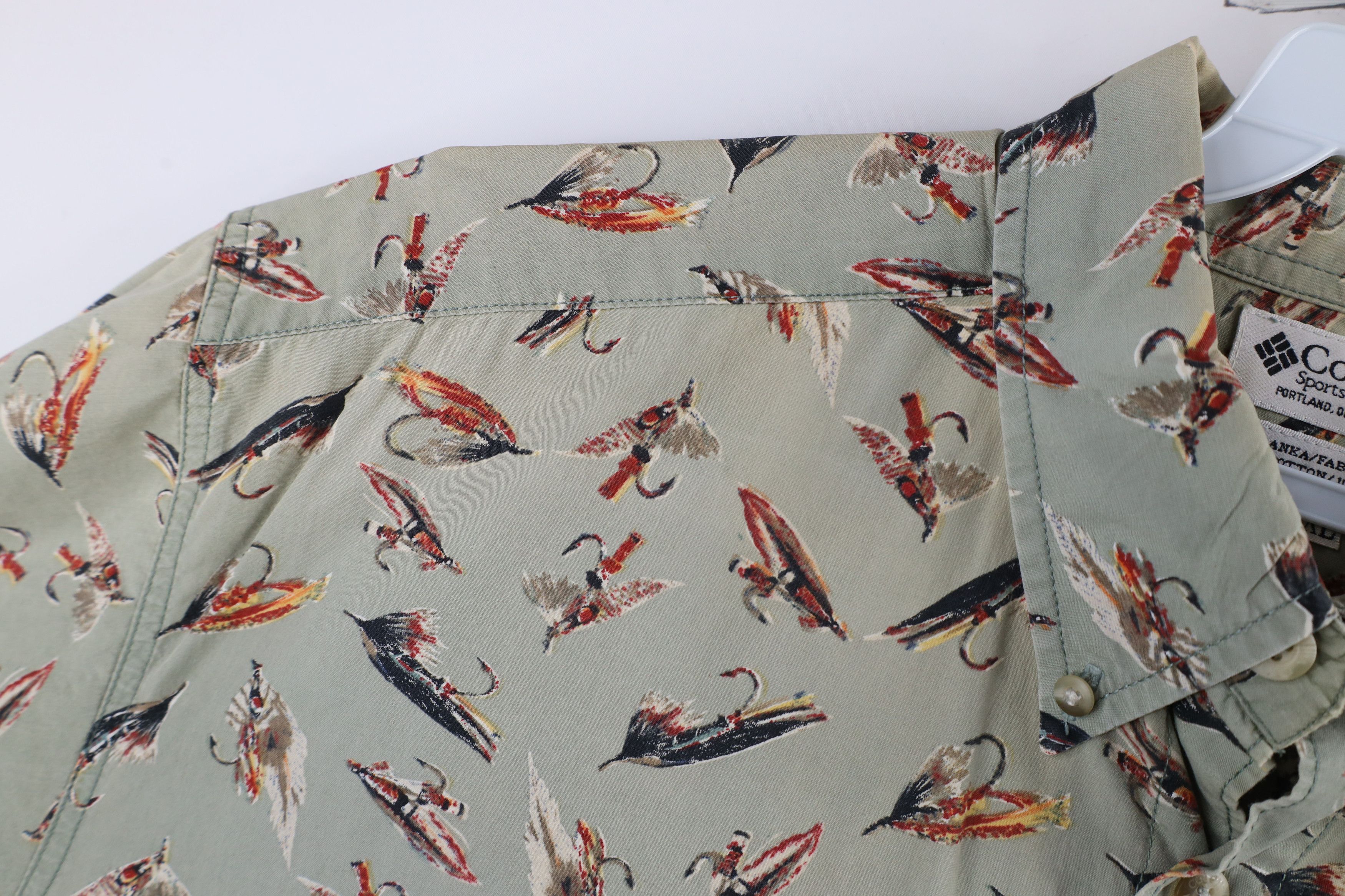 Columbia × Vintage Vintage 90s Columbia All Over Print Button Down Shirt Size US XL / EU 56 / 4 - 7 Thumbnail