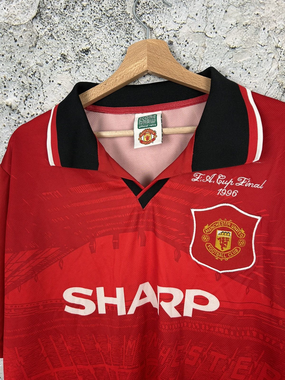 Vintage Manchester United Soccer Draw Retro Jersey Football Sport Size US L / EU 52-54 / 3 - 3 Thumbnail