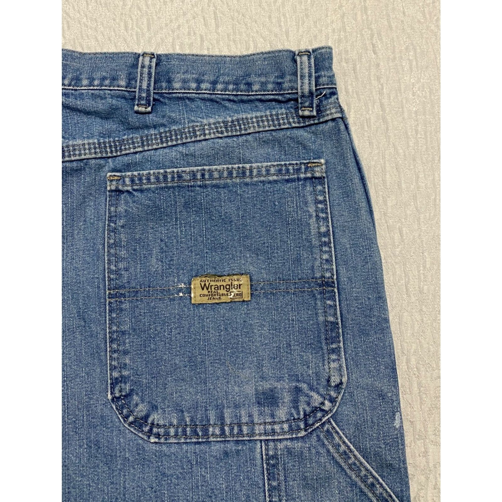 Wrangler VINTAGE Wrangler Hero Carpenter Jeans Mens 40x32 Blue Straight Wide Leg - Wrangler Hero Carpenter Jeans Mens 40x32 Blue Straight Wide Leg Size US 40 / EU 56 - 3 Thumbnail