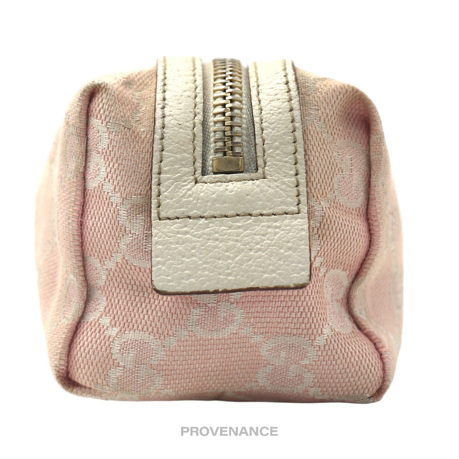 Gucci 🔴 Gucci Cosmetic Pouch - Powder Pink GG Canvas Heart Size ONE SIZE - 7 Thumbnail