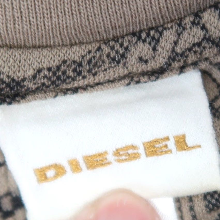 Diesel VINTAGE Diesel T-Shirt XS Bohemian Grunge Tattoo Swirl Short Sleeve Women TAUPE BROWN BLACK Floral 90s 2000s Size XS / US 0-2 / IT 36-38 - 4 Thumbnail