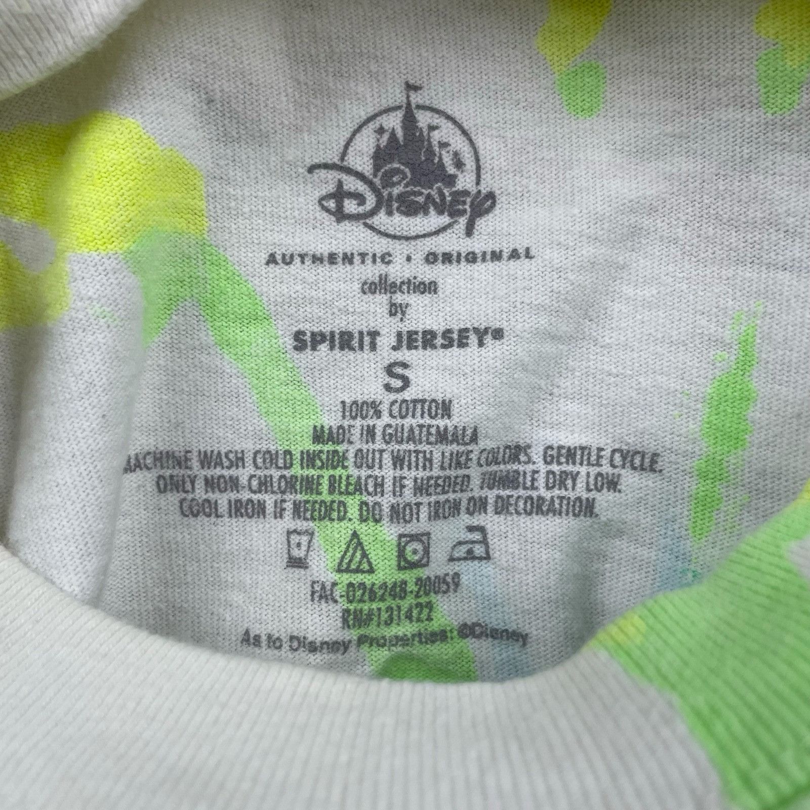 Disney Disney Disneyland Resort Spirit Jersey Neon Tie Dye Glittler Size US S / EU 44-46 / 1 - 4 Thumbnail