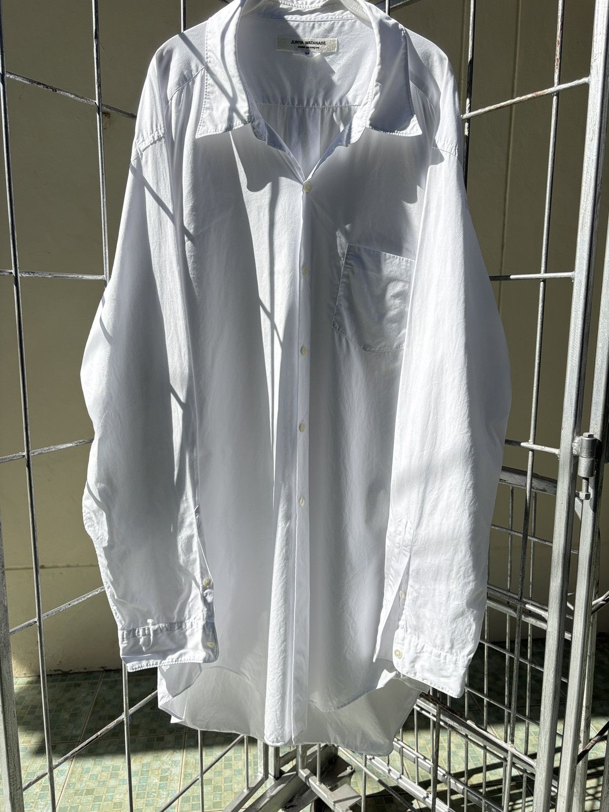 Junya Watanabe Junya Watanabe white oversized shirt dress vents at sleeves Size M / US 6-8 / IT 42-44 - 4 Thumbnail