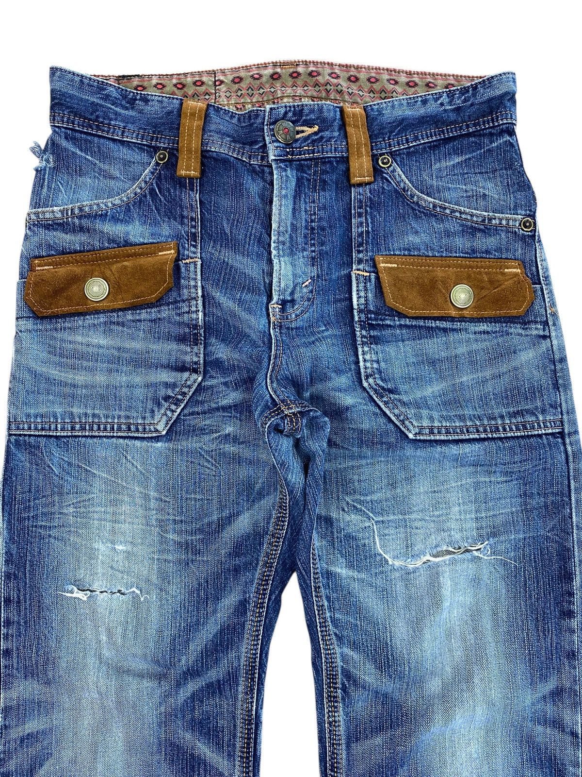 Edwin Edwin Bush Paint Ripped Style Loose Jeans Size US 32 / EU 48 - 2 Thumbnail