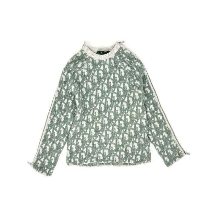 Dior Dior Dior Green Logo Knit Long Sleeve Sweater 0079-2507 Size US M / EU 48-50 / 2 - 2 Thumbnail