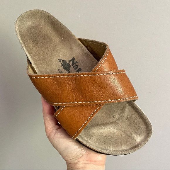 Roots × Vintage Vintage Roots Leather Slide Sandals - fits like 6US 🇨🇦 Size US 6 / IT 36 - 3 Thumbnail