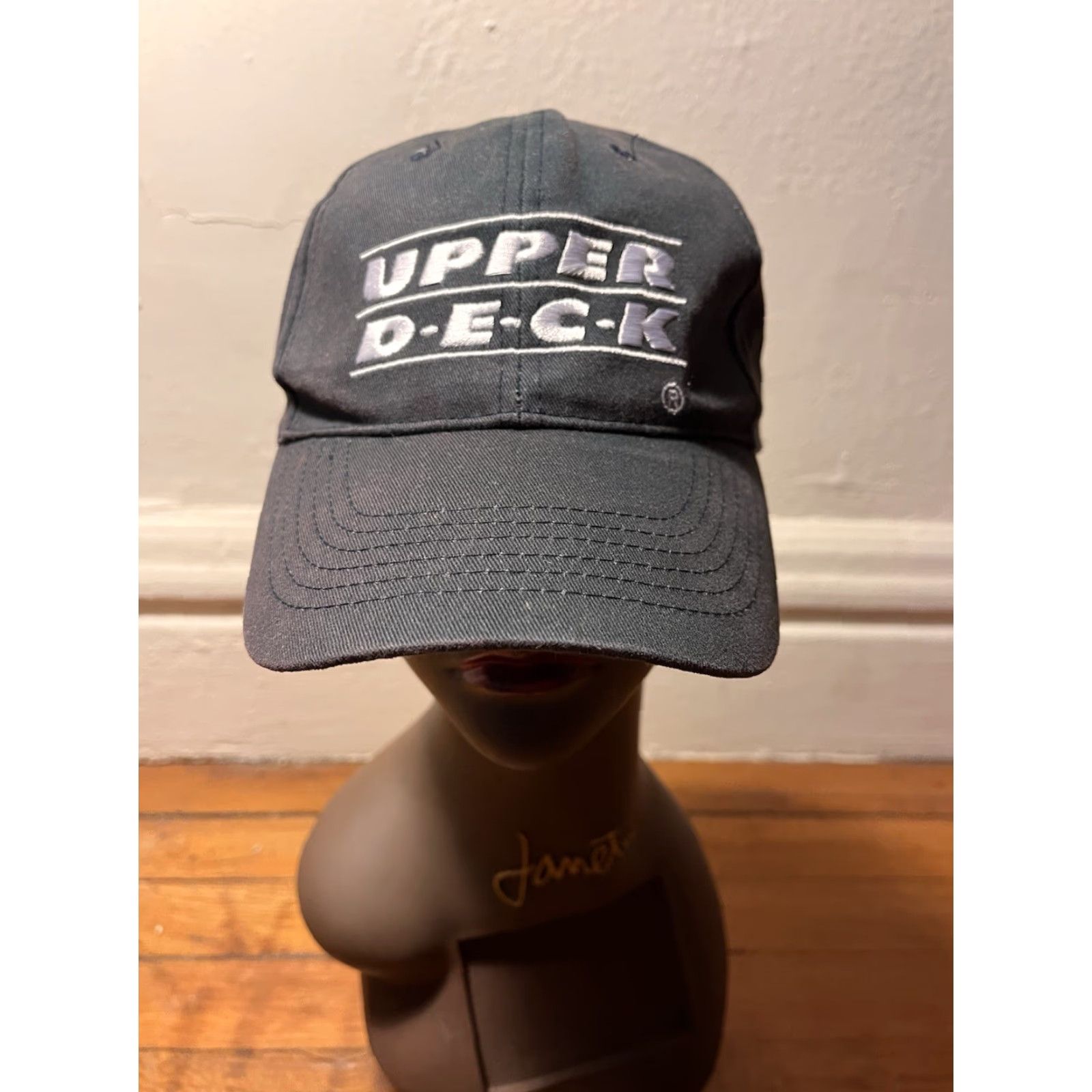 Vintage VINTAGE Upper Deck Baseball Card Snapback Hat Adult Black 90s Size ONE SIZE - 2 Thumbnail
