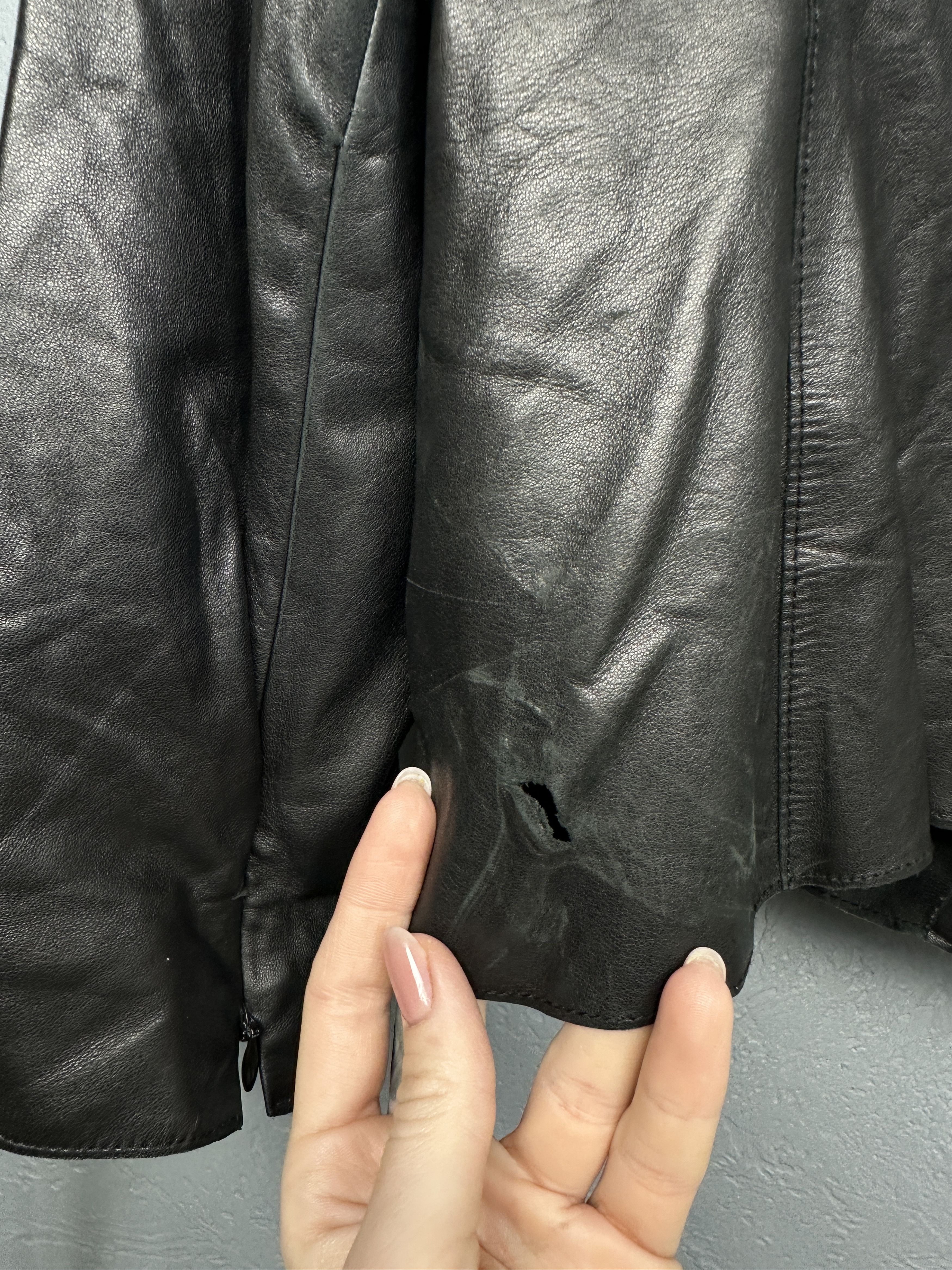 Elie Tahari Tahari Womens Leather Jacket Size M / US 6-8 / IT 42-44 - 12 Thumbnail