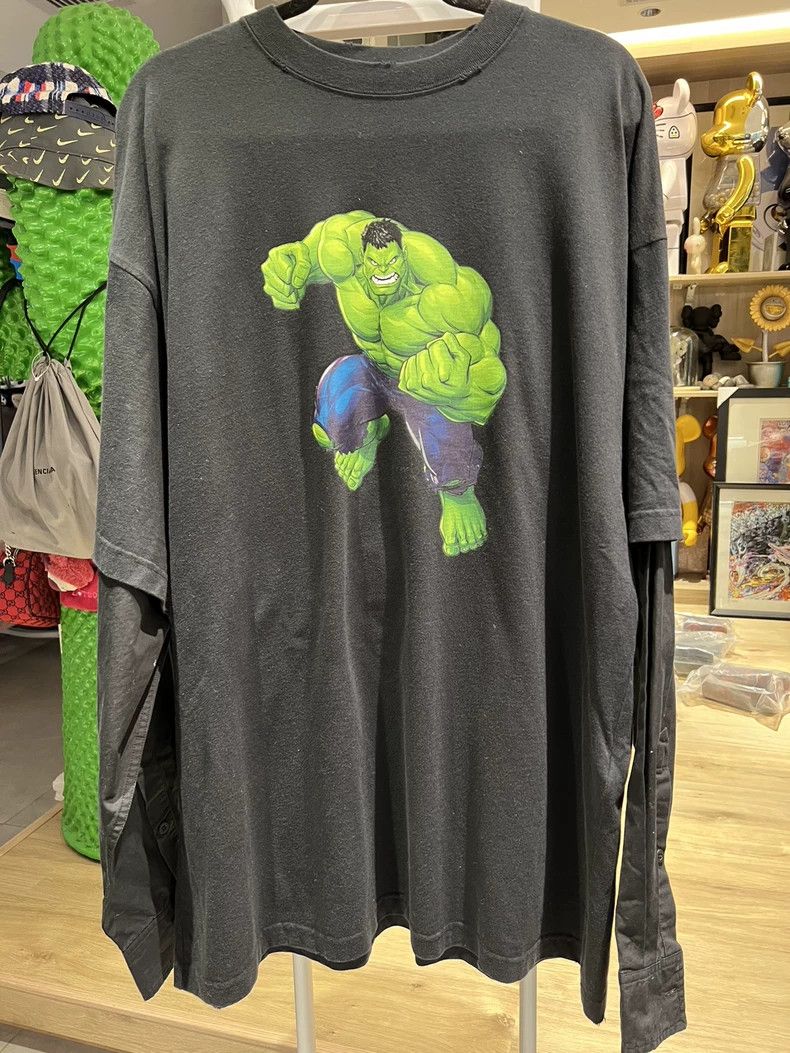 Balenciaga Balenciaga Hulk Green Two-Piece Shirt T-Shirt Size US M / EU 48-50 / 2 - 1 Thumbnail