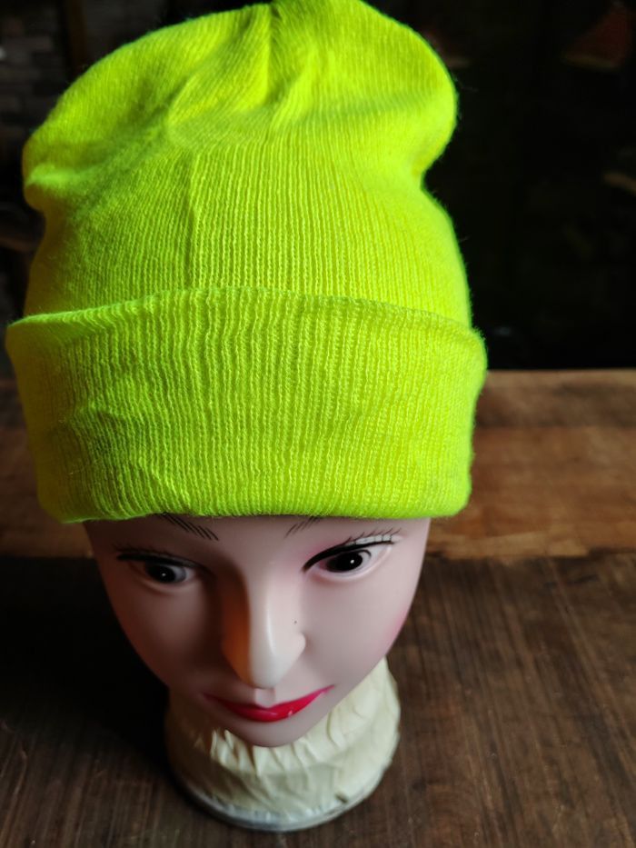 Japanese Brand Vintage Neon Plain Japanese Beanie Snowcap Size ONE SIZE - 3 Thumbnail