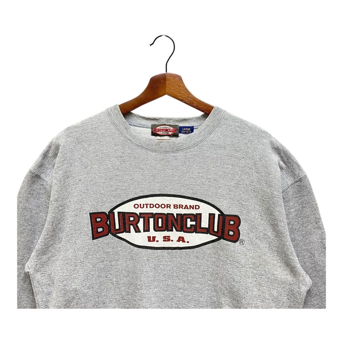 Burton Vintage Burton Club USA Sweatshirt 90s Grey Outdoor Brand Size US L / EU 52-54 / 3 - 2 Thumbnail