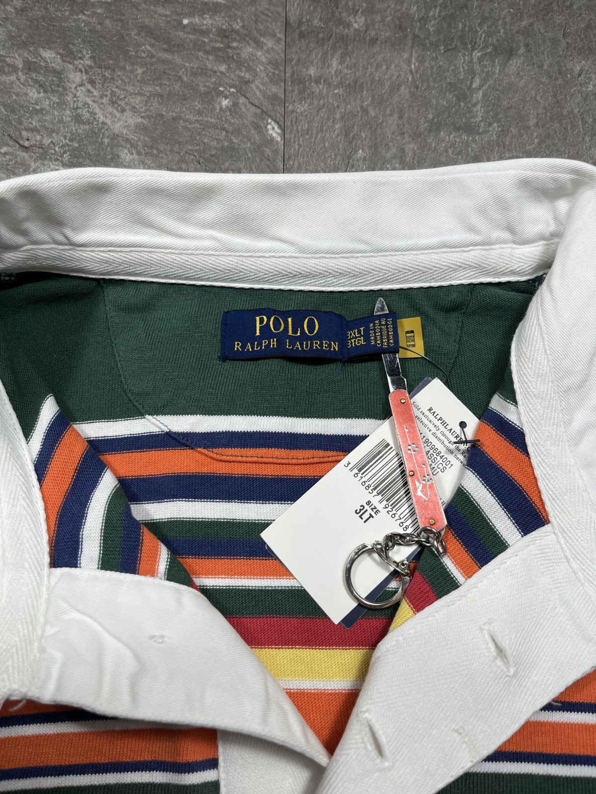Polo Ralph Lauren Polo Ralph Lauren Multi-Color Striped Long Sleeve Rugby XXXL Size US XXL / EU 58 / 5 - 15 Thumbnail