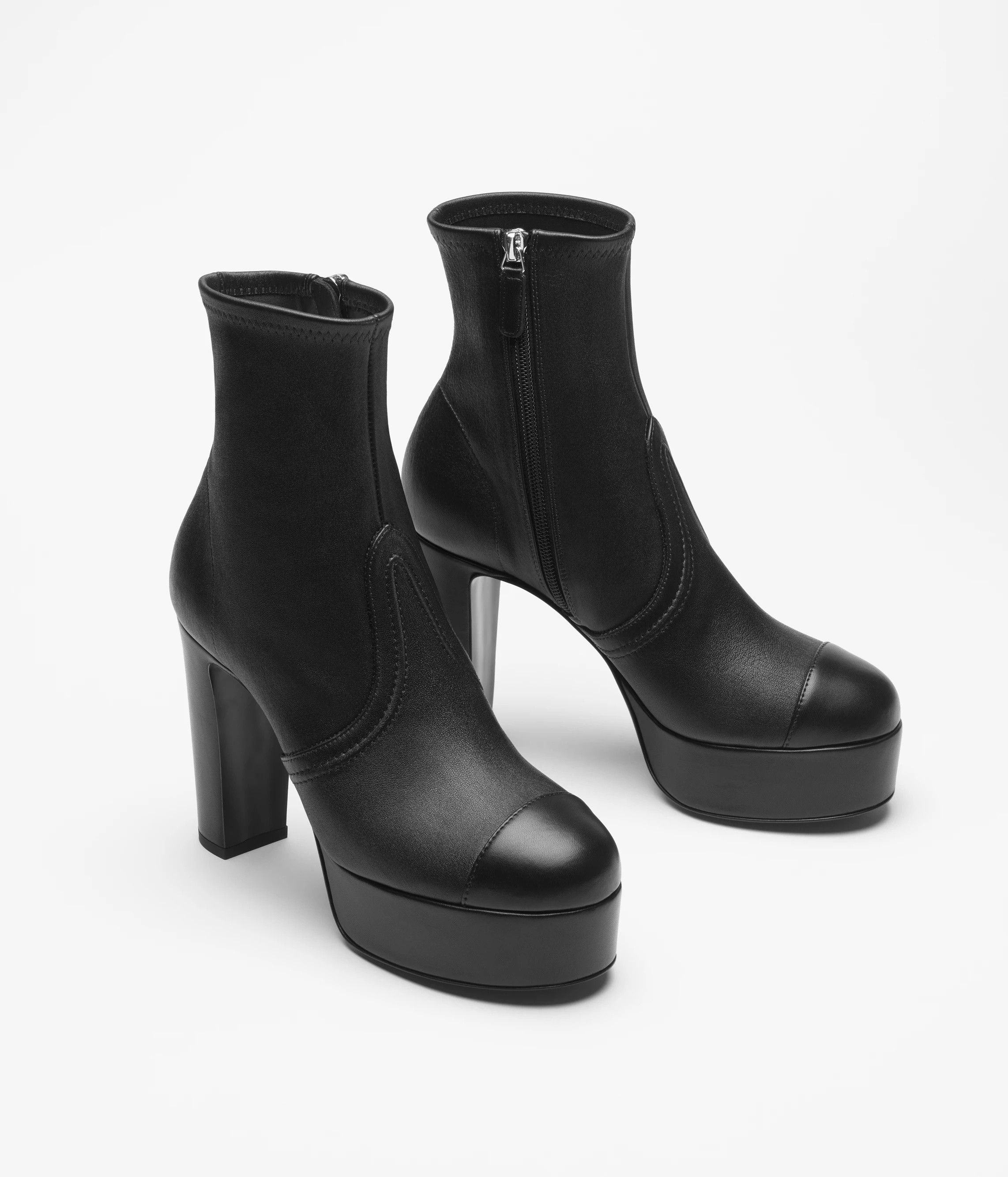 Chanel Chanel 24K Black Short Ankle Platform Block Heel Bootie 39.5 Size US 9.5 / IT 39.5 - 3 Thumbnail
