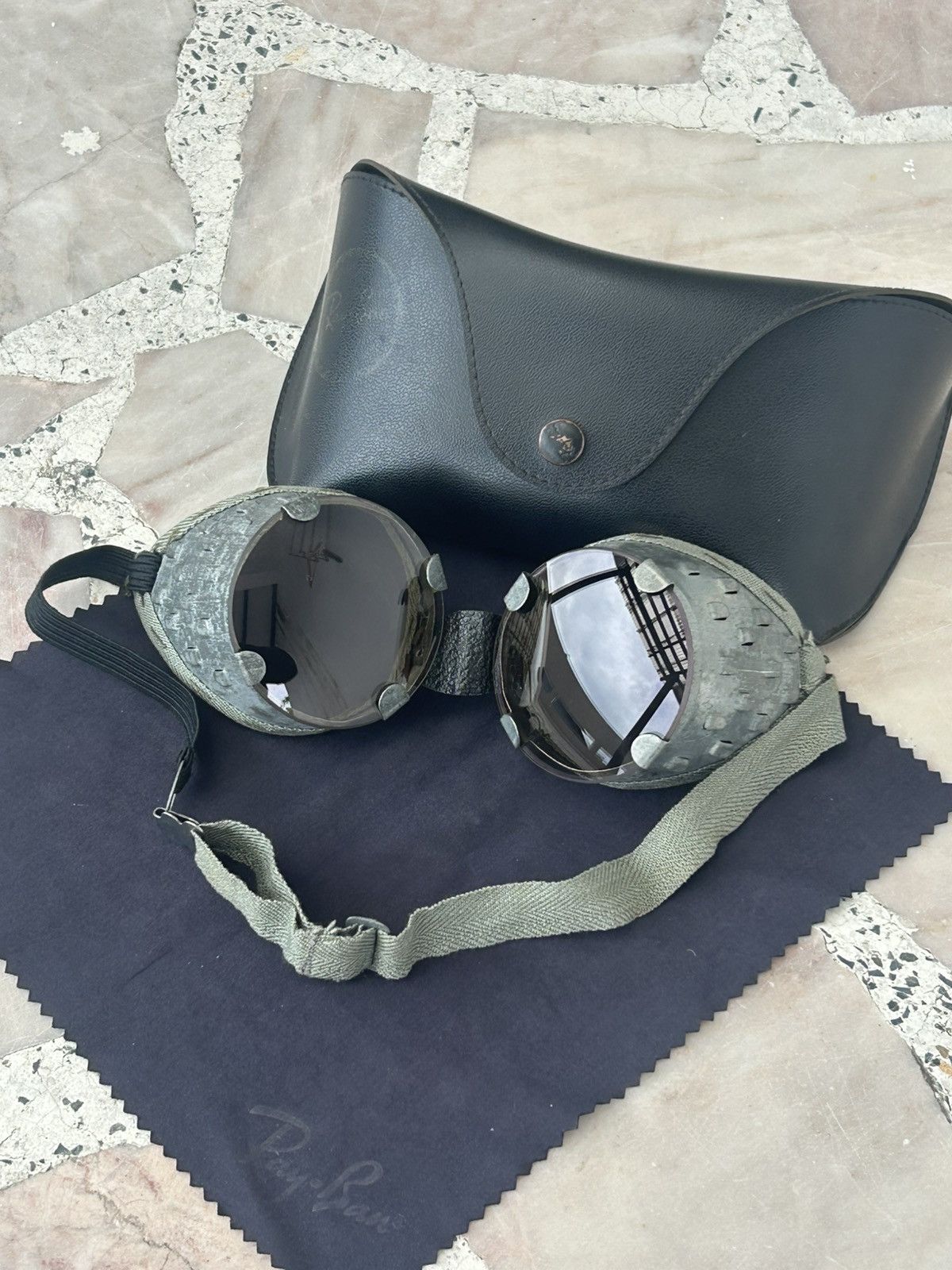 Vintage World War II Steam Punk Germany Goggle 30s - 40s Size ONE SIZE - 1 Thumbnail