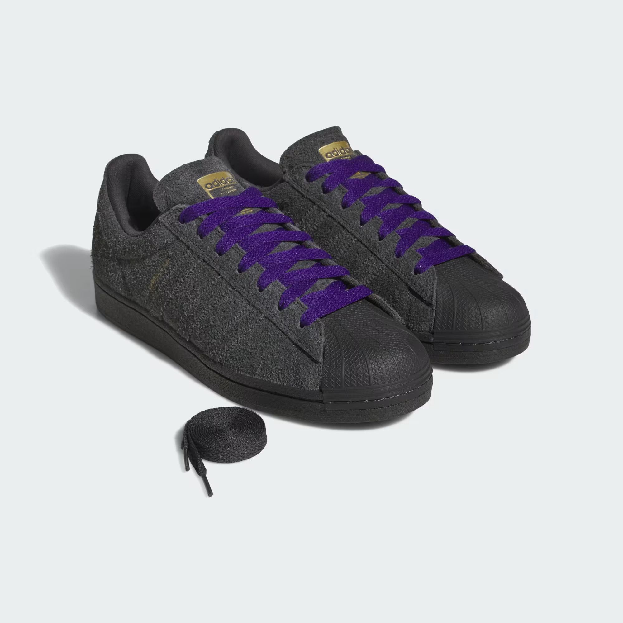 Adidas o1mle0426 Superstar Low-Top Sneakers in Gray/Purple Size US 11 / EU 44 - 6 Thumbnail