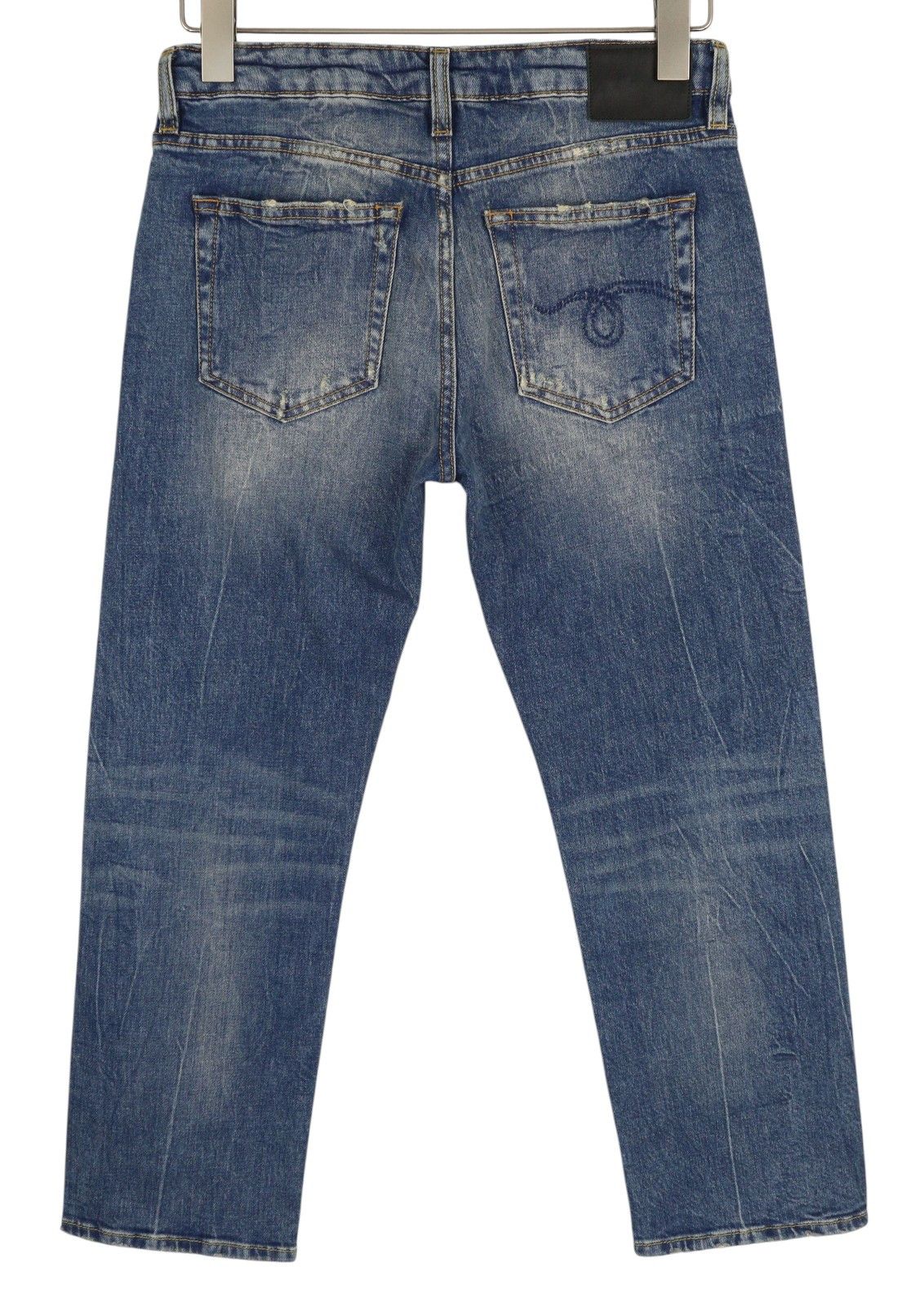 R13 BOY STRAIGHT 26 Cropped Ankle Length Blue Kelly 84453 Size 26" / US 2 / IT 38 - 2 Thumbnail