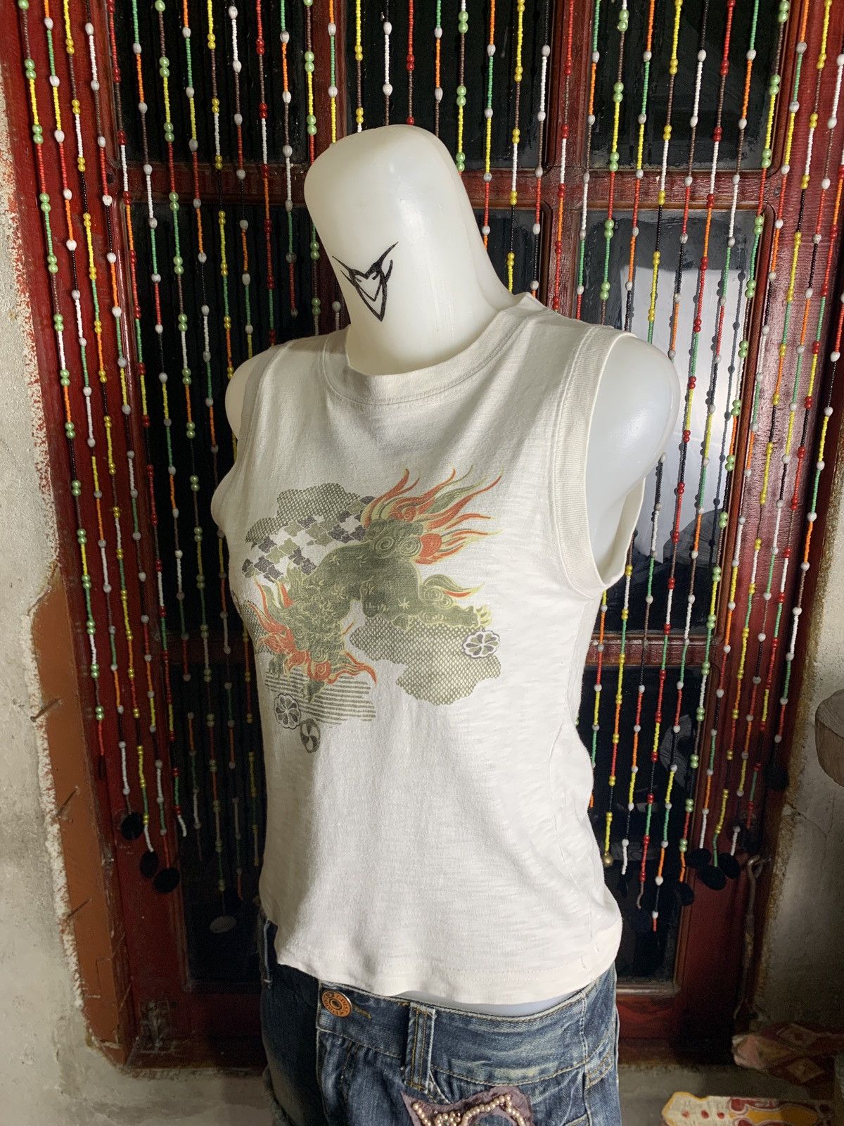 Japanese Brand y2k peda & mada Japan Lion Oriental Art Graphic Cropped Top Size S / US 4 / IT 40 - 3 Thumbnail
