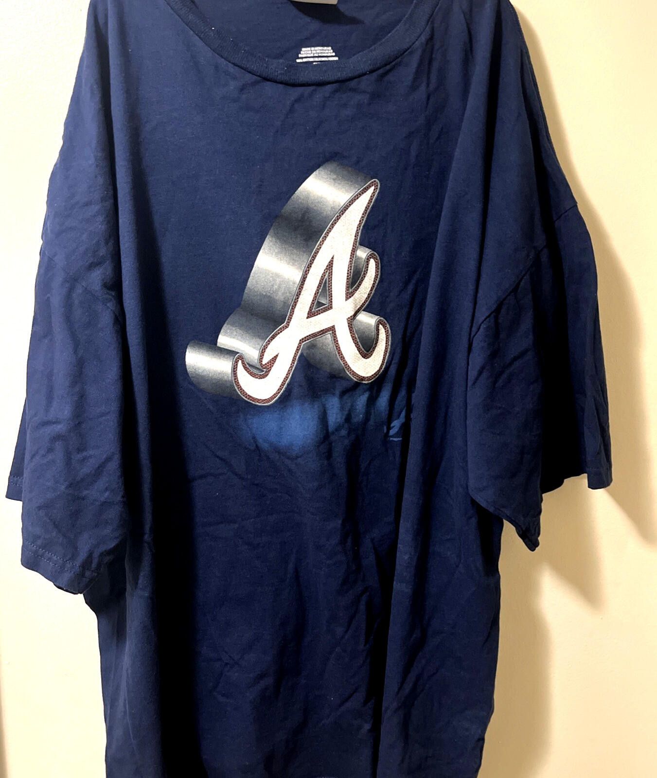 Other Atlanta Braves Baseball Men's Size 3XL "A" Logo Blue T Shirt Size ONE SIZE - 1 Thumbnail