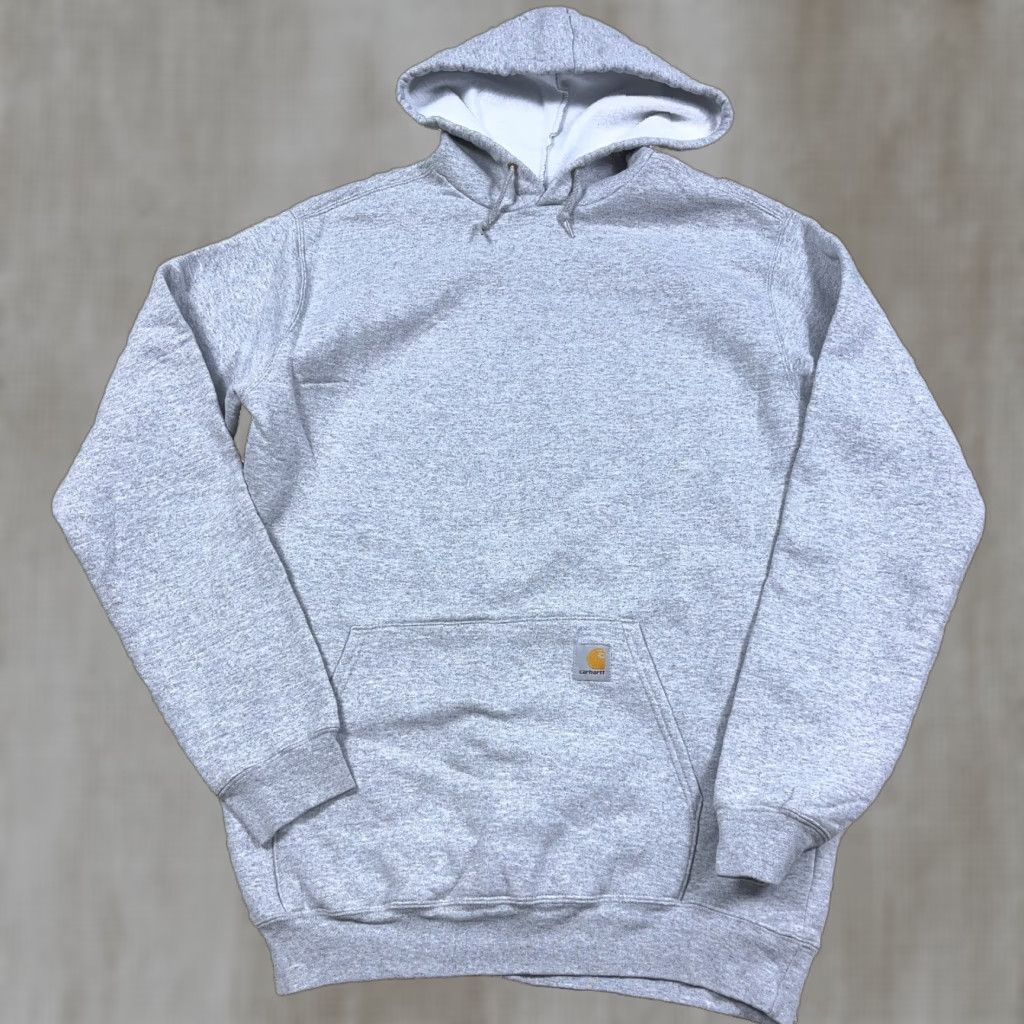 Carhartt VINTAGE Carhartt Hoodie Men M Medium Heather Gray Pullover Sweatshirt Work Zip Crew Neck All Seasons Hooded Solid Gray 90s Style Mens Size US M / EU 48-50 / 2 - 1 Thumbnail