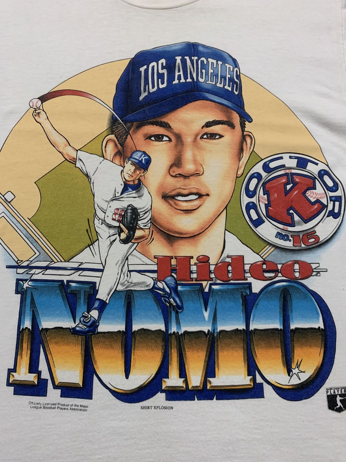 Fruit Of The Loom × MLB × Vintage 90s MLB Hideo Nomo Doctor K Single Stitch Size US M / EU 48-50 / 2 - 2 Thumbnail