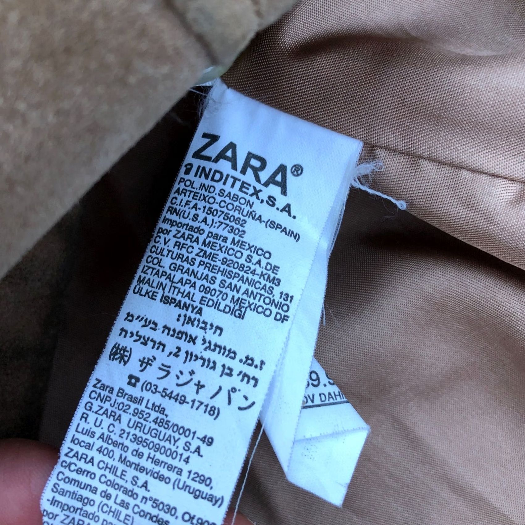 Zara VTG ZARA Leather Suede Jacket Coat Men's XL Brown Long Button Overcoat Size US XL / EU 56 / 4 - 7 Thumbnail